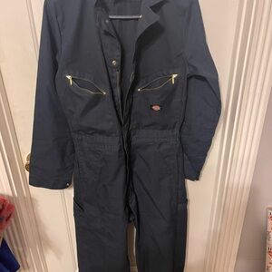 Dickies Navy Coverall with Gold Zippers
